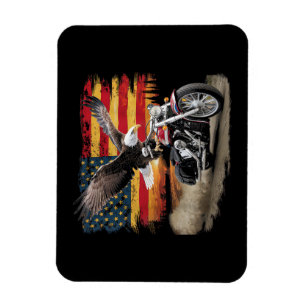 Magnet Flexible American Flag Mocycle Tshirt USA Flag Bike Ret