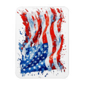 Magnet Flexible American Flag USA Watercolor 4 juillet (Vertical)