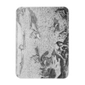 Magnet Flexible American Indian method of whaling, from an account (Vertical)