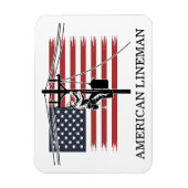 Magnet Flexible American Lineman Flag – Electrician & Utility Work (Vertical)