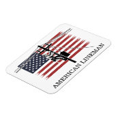 Magnet Flexible American Lineman Flag – Electrician & Utility Work (Côté Gauche)