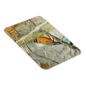 Magnet Flexible American Robin Hunting Impressionnisme Abstrait (Côté Droit)
