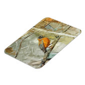 Magnet Flexible American Robin Hunting Impressionnisme Abstrait (Côté Gauche)