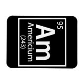Magnet Flexible Americium - Tableau périodique de la science améri (Horizontal)