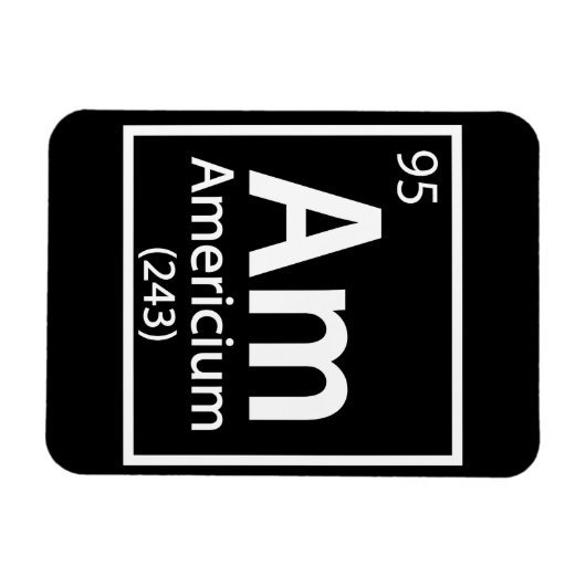 Magnet Flexible Americium - Tableau périodique de la science améri (Horizontal)