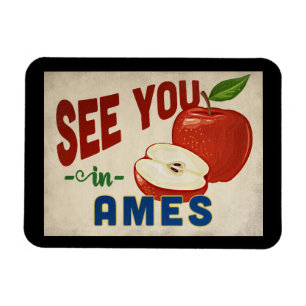 Magnet Flexible Ames Iowa Apple - Vintage voyage