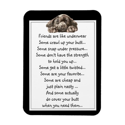 Magnet Flexible Ami amusant sont comme Citation de sous-vêtements  (Vertical)