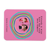 Magnet Flexible Amis et vin Anniversaire (Horizontal)