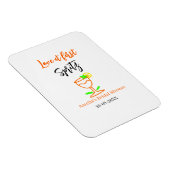 Magnet Flexible Amour au premier spritz orange noir enterrement de (Côté Droit)