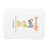 Magnet Flexible Amour au premier spritz orange noir enterrement de (Horizontal)