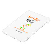 Magnet Flexible Amour au premier spritz orange noir enterrement de (Côté Gauche)