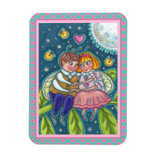 MAGNET FLEXIBLE AMOUR BUGS, FLIX & PLEINE LUNE, CUTE VALENTINE
