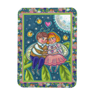 MAGNET FLEXIBLE AMOUR BUGS, FLIX & PLEINE LUNE, CUTE VALENTINE