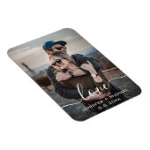 Magnet Flexible amour, calligraphie moderne, photo des jeunes mari (Côté Droit)