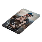 Magnet Flexible amour, calligraphie moderne, photo des jeunes mari (Côté Gauche)