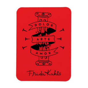 Magnet Flexible Amour d'art de douleur de Frida Kahlo  