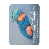Magnet Flexible Amour de calligraphie moderne et bébé merci (Vertical)