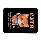 Magnet Flexible amour de chat mignon (Horizontal)