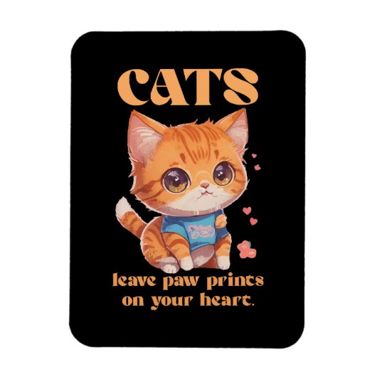 Magnet Flexible amour de chat mignon (Vertical)
