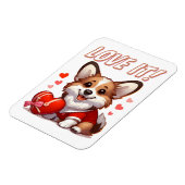 Magnet Flexible Amour de Corgi Mignon (Côté Gauche)