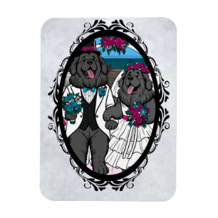 Magnet Flexible Amour de Terre-Neuve (Saint-Valentin, Mariage, Ann
