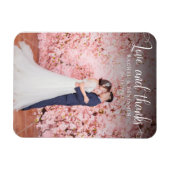 Magnet Flexible Amour et merci Photo Mariage Merci Élégant (Horizontal)