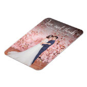 Magnet Flexible Amour et merci Photo Mariage Merci Élégant (Côté Gauche)