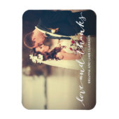 Magnet Flexible Amour et Merci Simple Script Full Bleed Photo (Vertical)