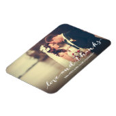 Magnet Flexible Amour et Merci Simple Script Full Bleed Photo (Côté Gauche)