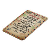 Magnet Flexible Amour Grandson | Lettre à mon petit-fils de grand- (Côté Gauche)