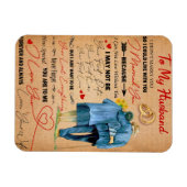 Magnet Flexible Amour Mari | Lettre À Mon Mari Je T'Aime (Horizontal)