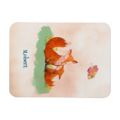 Magnet Flexible Amour maternel entre une mère renard et son bébé (Horizontal)