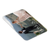 Magnet Flexible amour & merci mariage photo chic typographie blanc (Côté Droit)