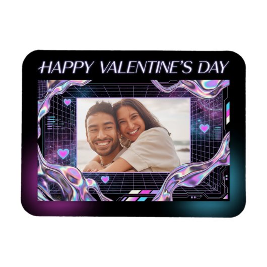 Magnet Flexible Amour numérique Romance cosmique (Horizontal)