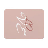 Magnet Flexible Amour Rose Couleur Or Calligraphie Script (Horizontal)