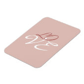 Magnet Flexible Amour Rose Couleur Or Calligraphie Script (Côté Gauche)