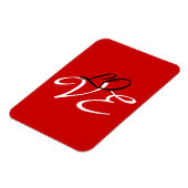 Magnet Flexible Amour Rouge Blanc Noir Couleur Calligraphie Script (Côté Gauche)
