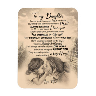 Magnet Flexible Amoureux de la fille | À ma fille amour maman