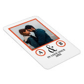Magnet Flexible Amoureux de la Saint Valentin couple monogramme (Côté Droit)