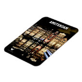 Magnet Flexible Amsterdam de nuit - aimant frigo (Côté Gauche)
