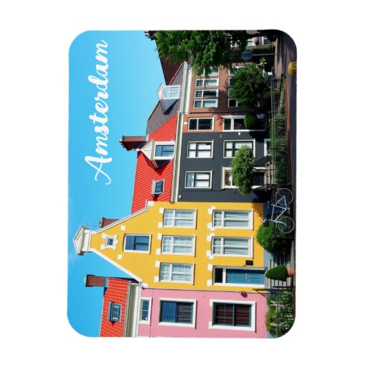 Magnet Flexible Amsterdam Holland Houses Travel souvenir (Vertical)
