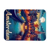 Magnet Flexible Amsterdam par nuit (Horizontal)