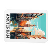 Magnet Flexible Amsterdam Pays-Bas Canal Travel (Horizontal)
