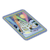 MAGNET FLEXIBLE AMUSANT HÔTEL DE SNOWMAN, LUMIÈRES DU NORD ET PENG (Côté Droit)