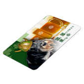 Magnet Flexible Amusant Schnauzer St. Patrick's Day Cadeau (Côté Gauche)