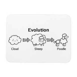 Magnet Flexible Amusante évolution des nuages en mouton et caniche