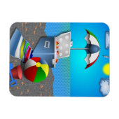 MAGNET FLEXIBLE AMUSEMENT À LA PLAGE (Horizontal)