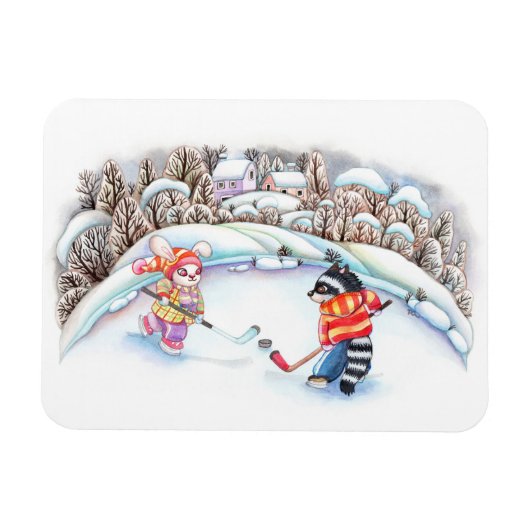 Magnet Flexible Amusement de hockey (Horizontal)