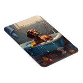 Magnet Flexible Amusement du dachshund au bain  (Côté Droit)
