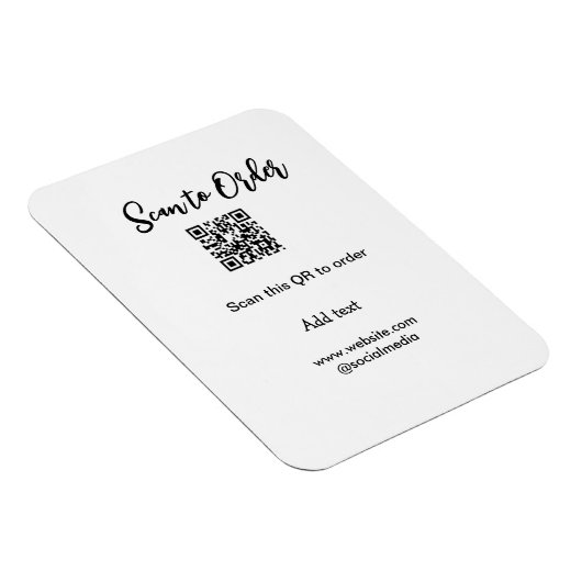 Magnet Flexible Analyser pour commander analyser le code QR ajoute (Côté Droit)